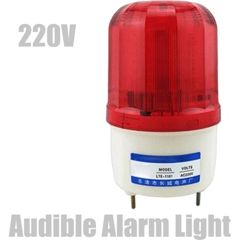 Luz estroboscópica LED de advertencia - 220 V con sonido