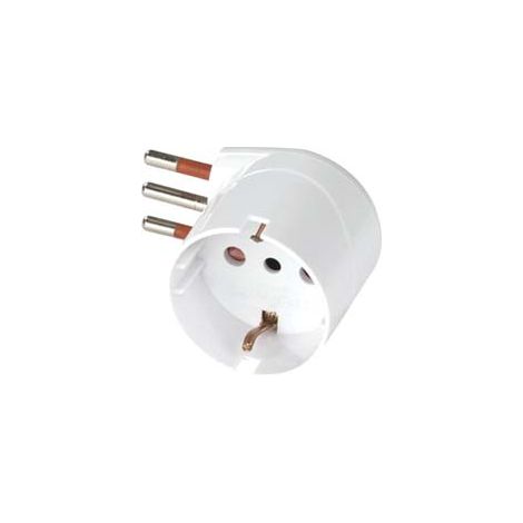 ADATTATORE SALVASPAZIO SCHUKO 90° 2P+T BIANCO- - 16A - 5 pezzi