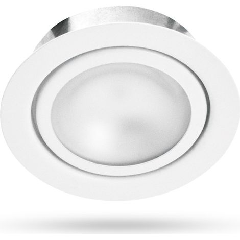 Support plafond ampoule G4 Ø75 mm – Ronde – Blanc verre dépoli – Tension 12V DC – Diamètre perçage 55 mm – IP20 – Miidex Lighting