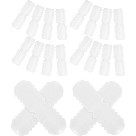 Healeved Lot de 500 chevilles connexion en plastique blanc pour panneaux meubles, finition sans (1/5)