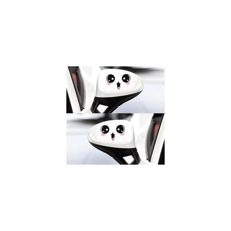 2 Pièces Autocollants Voiture Extérieur Humour Sticker Voitures Mignon Smiley Autocollant de Voitures pour Autocollant de Décoration de Voiture