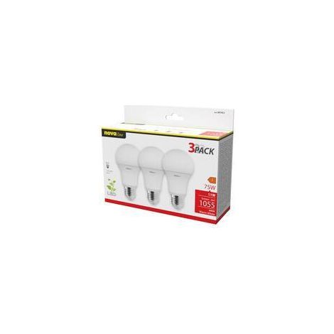 NOVA LAMPADINA LED GOCCIA CLASSIC E27 11W 3000K  3 PZ