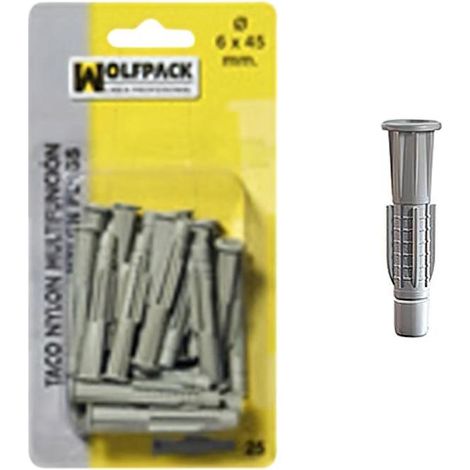 WOLFPACK LINEA PROFESIONAL taco multiaccion mu 6x35 mm. (25 piezas)