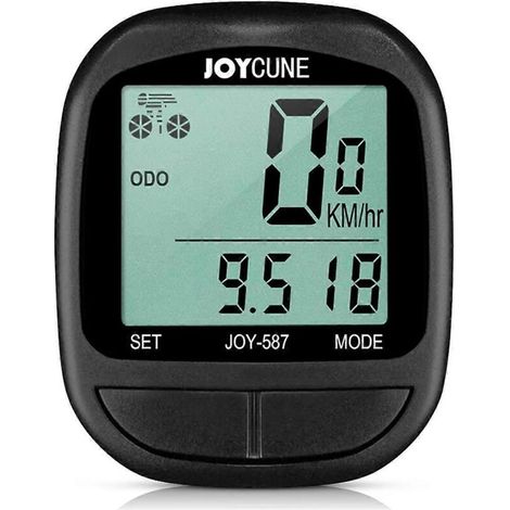 Compteur de vélo étanche filaire avec compteur de vitesse, odomètre et chronomètre (1/4)