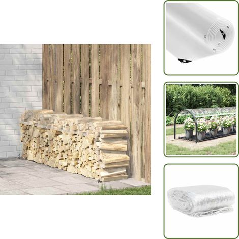 The Living Store Transparente Plane mit Ösen 1x4 m PVC - Gartenplane (1/5)