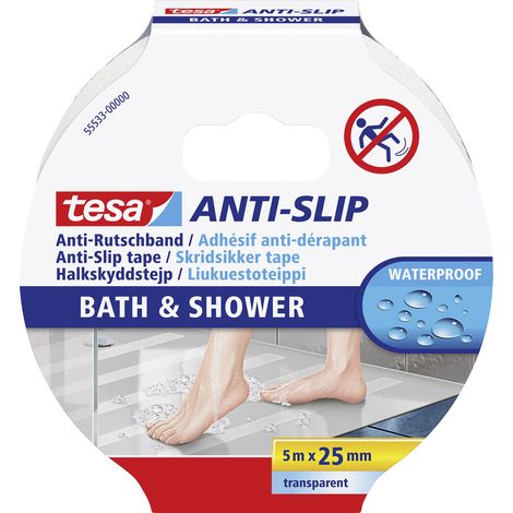 tesa BATH & SHOWER 55533-00000-11 Anti-Rutschband Transparent (L x B) 5 m x 25 mm 1 St. (1/2)