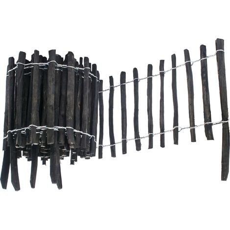 Clôture Déroulable Bogateco Noisetier Noir 35x500 cm Ecart 4-5 cm (1/5)