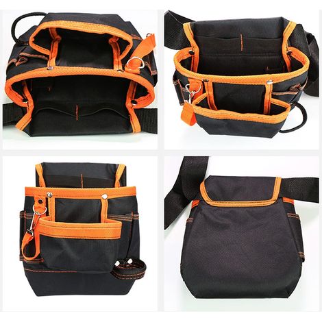 Ceinture à outils de jardin pour ciseaux, clé, marteau, tournevis, convient à la plupart des outils à main (orange)