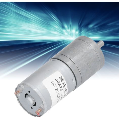 Moteur à engrenages CC JGA25-370, DC12V, 10RPM, diamètre extérieur 25mm, moteur à engrenages 370. (1/5)
