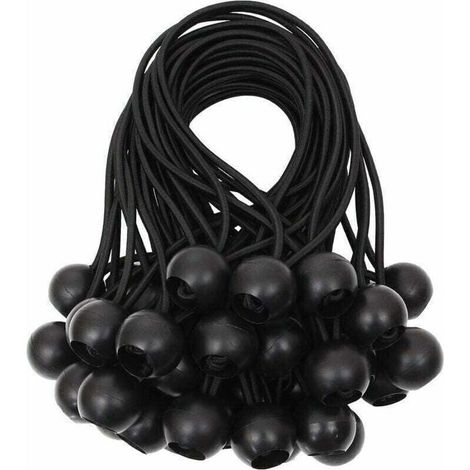Tenditore elastico per telone - 15 cm - Nero - 40 pezzi - Resistente ai raggi UV - Super resistente (1/4)