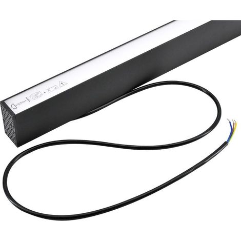 Linéaire Suspendu LED 30W 120cm Noir - Garantie 5 ans - Blanc Chaud () - SILUMEN (1/5)