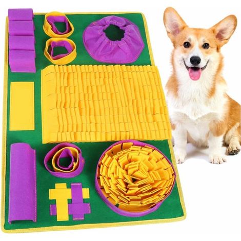 Tapis à renifler pour Chiens, Jeu d'alimentation interactif pour l'ennui et la Stimulation mentale,Tapis pour Chien Encourage Les Naturelles de Nourriture et Une Alimentation Lente (1/5)