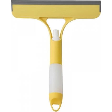 Essuie-glace pour porte de douche en verre, essuie-carrelage multifonction avec bombe aérosol, jaune (1/5)