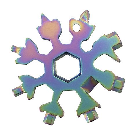 Flocon de neige outil multifonctionnel 18 en 1 clé porte-clés clé hexagonale tournevis multifonction hexagonale