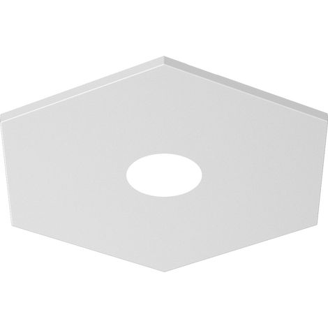 LUMICOM RIVER HEX Plafoniera, 1x GX53, max 8W, metallo, bianco opaco, 25x25cm