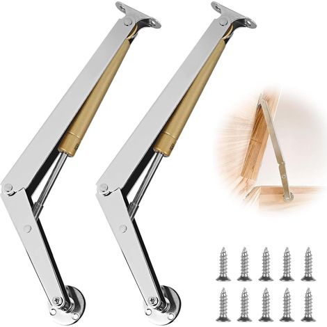 2 Pièces Support de Tatami Charnière, Tatami Vérins à Gaz, Vérins Charnières de Support, Charnières Hydrauliques, Verin de Coffre, 200N (1/5)