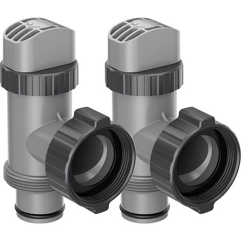 Valvola di pressione in 2 pezzi - Pezzo di ricambio - Adatta per componenti di piscine Intex - Valvola on/off - Adatta per piscine fuori terra e pompe filtro (1/5)