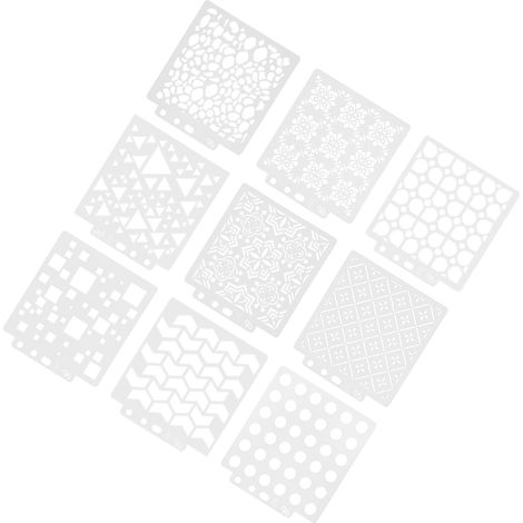 Gabarit de masquage en aérosol pré-peint en dentelle, en 9 pièces, pour dessiner et masquer les découpes. (1/5)