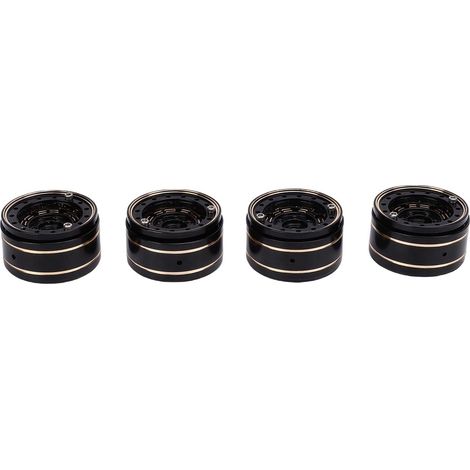 4 Pièces Moyeux de Roue Beadlock en Laiton pour Voiture SCX24/18 RC – Ensemble de Moyeu de Roue de Voiture Modèle usiné CNC 2,7 X 1,6 Cm avec Revêtement en Oxyde et 70 Vis (1/5)
