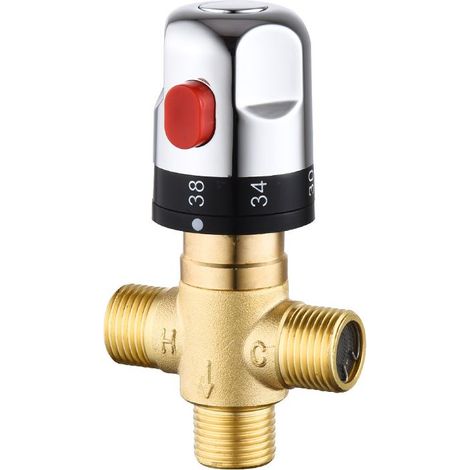 Mitigeur que Encastle,Mitigeur que Chauffe Eau,Limiteur De Temperature Chauffe Eau,Vanne De Mélange que À 3 es,Vanne De Mélange que En Laiton (1/5)