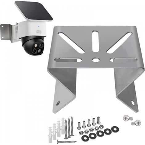 Support mural argenté d'angle, 8,266,5 cm, base universelle pour caméra de surveillance réseau à angle droit. (1/5)