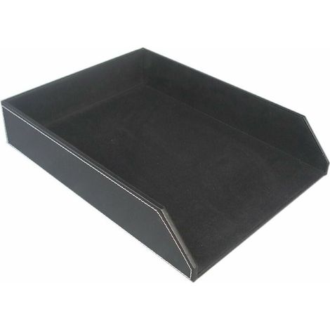 A4 Cuir Desk fichiers bac à courrier noir