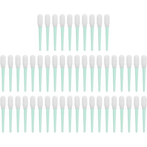 50 Pièces Bâtonnets Nettoyage Mousse Ronde Anti-Statique pour Imprimante, Objectif Appareil Photo, Kit Entretien Électronique (1/5)