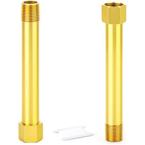 Zweiteilige Messing-Rohrverschraubung, 1/8" BSP Innengewinde auf Außengewinde, 125 mm langer gerader Verlängerungsadapter, Abflussreduzierstück (1/5)