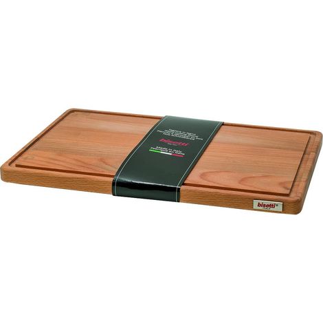Bisetti Tabla De Cortar De Madera De Haya Con Recogejugos 40x25x2 Cm (1/2)