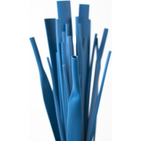 Gaine thermorétractable Rc 1,6/0,8 mm - Bleue - Polyéthylène - Isolation - Gaine pour câbles (1/2)