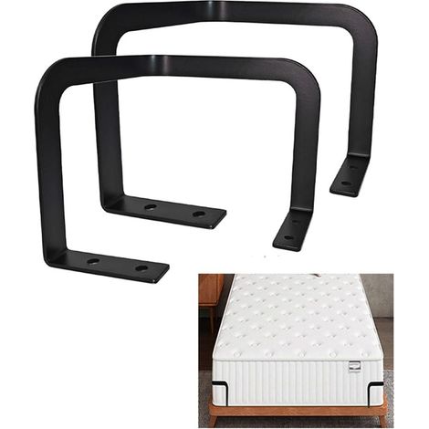 Lot de 2 barres de retenue de matelas,barre d'arrêt de matelas antidérapante, stoppeur coulissant de matelas, stabilisateur de matelas en métal (1/5)