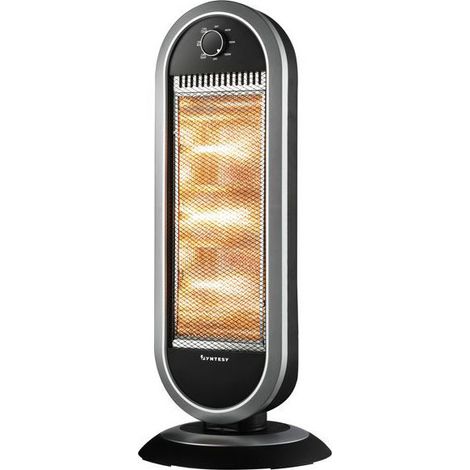 Calefactor halógeno Roty 30×30×h70 cm 400/800/1200 W Acabado negro – Syntesy