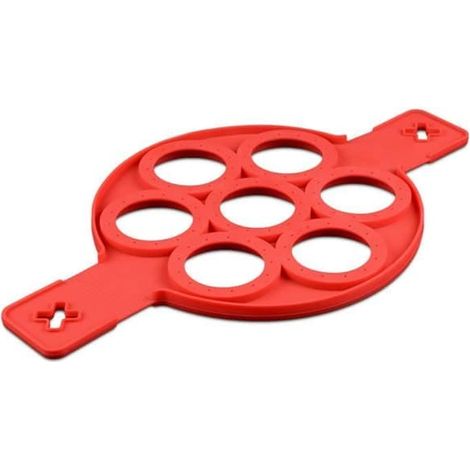 Moule à crêpes - Silicone - Rouge - Antiadhésif - Compatible lave-vaisselle (1/4)
