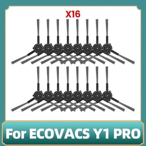 Lot de 16 brosses de nettoyage des bords pour aspirateur robot ECOVACS Y1 PRO - Pièces de rechange pour brosses latérales (1/5)