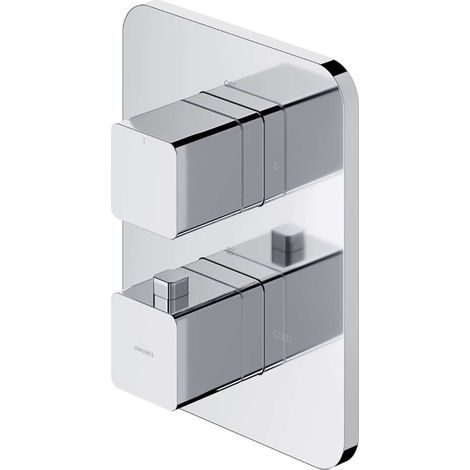 OMNIRES Parma - Unterputz-Thermostatarmatur, für 2 Verbraucher, mit Einbaukörper, Chrom PM7436CR