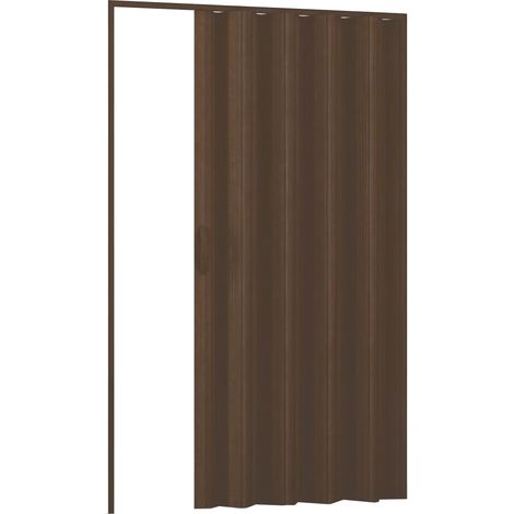 Legno Scuro Venato Economy Porta a Soffietto Magnetica Scorrevole