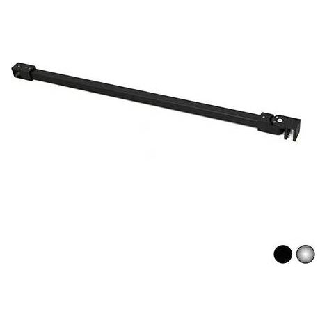 Braccio di supporto quadro con supporto a T, L.65 cm, finitura cromo o nero.(DianFlex) Misura: cm 65 Nero