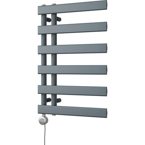 Agar - Anthracite Electric Towel Rail H748mm x W500mm 300w Thermostatic (1/3)