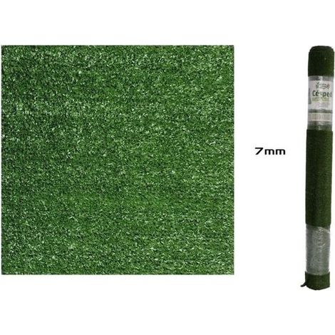 Tapis de gazon artificiel - 100 x 1000 cm - 7 mm - Pour intérieur et extérieur - Jardin, balcon, terrasse, aire de jeu