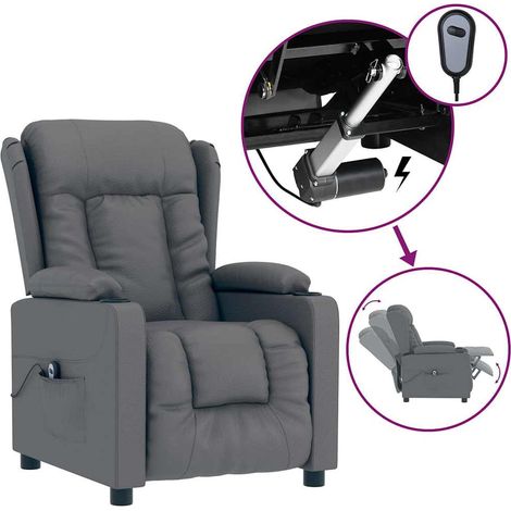 Maison Exclusive - Relaxsessel Elektrisch Grau Kunstleder (1/5)