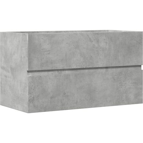 Maison Exclusive - Mobile Pensile da Bagno Grigio Cemento 80x38,5x45 cm Truciolato