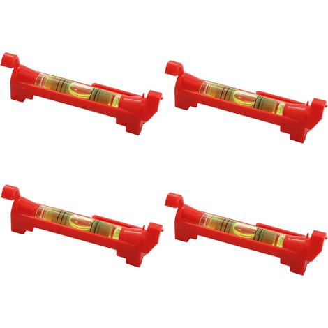 Set mit 4 roten Wasserwaagen mit Kordel, Wasserwaage aus Seil, professionelle Wasserwaage, für Maurerarbeiten, Klempnerarbeiten