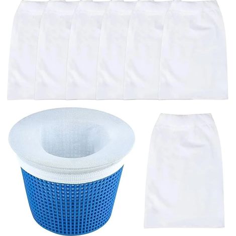 Chaussettes filtrantes pour écumoire, chaussettes de filtration, panier de filtration pour piscine, accessoires de piscine, chaussettes filtrantes fines pour écumoire (1/5)