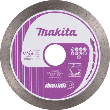 D-80210 Disco de diamante 115 x 22,23 mm, Banda continua (1/4)