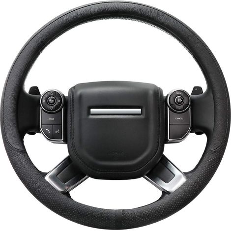 Housse de volant de voiture universelle antidérapante en microfibre et cuir, L 39-40.5cm (1/5)