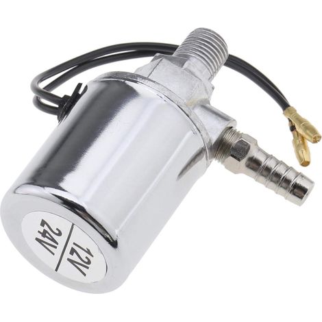 Électrovanne pneumatique universelle pour van, camion, 1/4" Chromé 12 V/24 V (1/5)