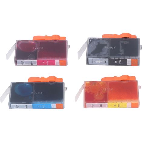 Cartouche d’encre 4 pièces BK C M Y compatible recharge remplacement pour imprimante Deskjet Ink Advantage 4615 5525 3525 6525 4625 (1/5)