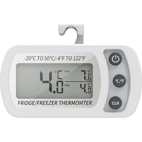 Thermomètre de Réfrigérateur Numérique, Affichage °C/°F, Étanche, Indicateur de Température pour Cuisine (1/5)