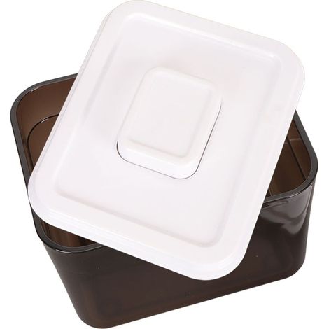 Boîte de conservation alimentaire étanche et hermétique avec couvercle à pression pour céréales, riz, farine et sauces, 1000 ml, marron foncé (1/5)