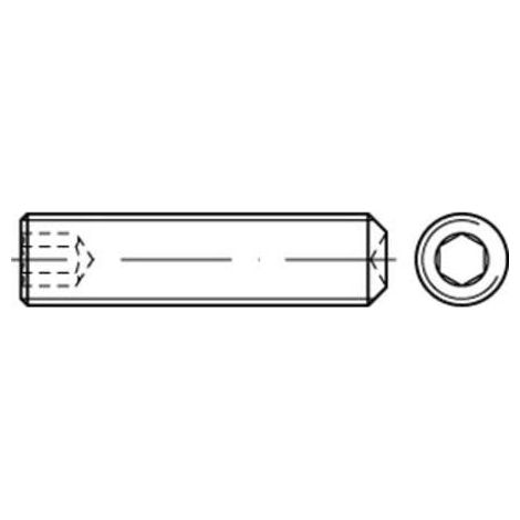 DIN 916/ISO 4029 Gewindestift 45 H M 5 x 25 galv. verzinkt 500 Stk